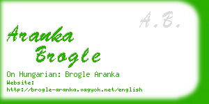 aranka brogle business card